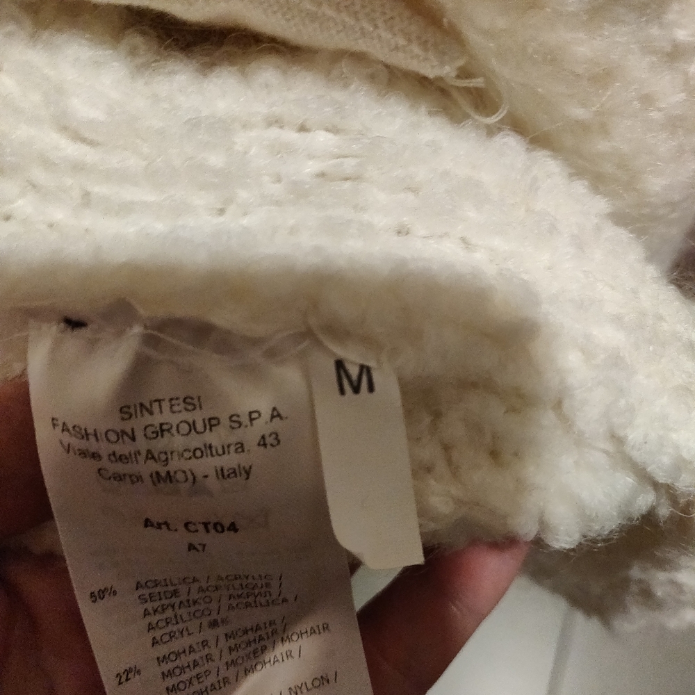 Anna Rachele (Italy) Fluffy White Cardigan, New With Tag 🇮🇹 - Picture 5 of 14